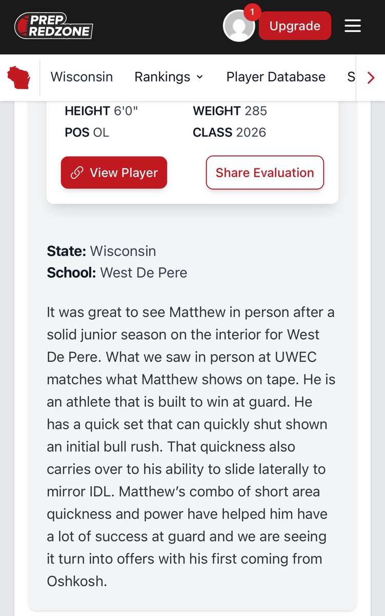 Matthew Schetter (@mattscetter) on Twitter photo Thank you <a href="/MJ_NFLDraft/">Mark Johnson</a> for the write up can’t wait for the rest of camp season.
<a href="/wdp_football/">West De Pere Football</a> <a href="/PrepRedzoneWI/">Prep Redzone Wisconsin</a> <a href="/OJW_Scouting/">PrepRedzone Oliver</a> <a href="/NWahlScouting/">Nate Wahl</a> Thank you <a href="/MJ_NFLDraft/">Mark Johnson</a> for the write up can’t wait for the rest of camp season.
<a href="/wdp_football/">West De Pere Football</a> <a href="/PrepRedzoneWI/">Prep Redzone Wisconsin</a> <a href="/OJW_Scouting/">PrepRedzone Oliver</a> <a href="/NWahlScouting/">Nate Wahl</a>