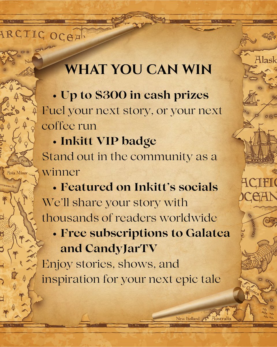 Inkitt's tweet image. 🪄 Tell us your story of magic, kingdoms, rebellion, or destiny, and you could win:
- Up to $300
- VIP badges
- Social feature
- Free Galatea &amp;amp; CandyJarTV subscriptions

Submit your story by July 31: bit.ly/4528j6F

#fantasywriters #amwritingfantasy #writingcontest