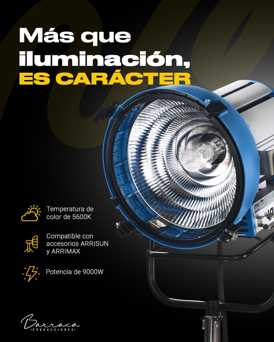 barraca_mx's tweet photo. La iluminación correcta define atmósferas, resalta emociones y dirige la atención justo donde debe estar. 💡🤩

Encuentra en renta las luces M90 HMI ARRI y mucho más equipo aquí: https://t.co/3N7PQOiUmM

#Barraca #BarracaProducciones #BarracaRentals https://t.co/jaY6kruLPW