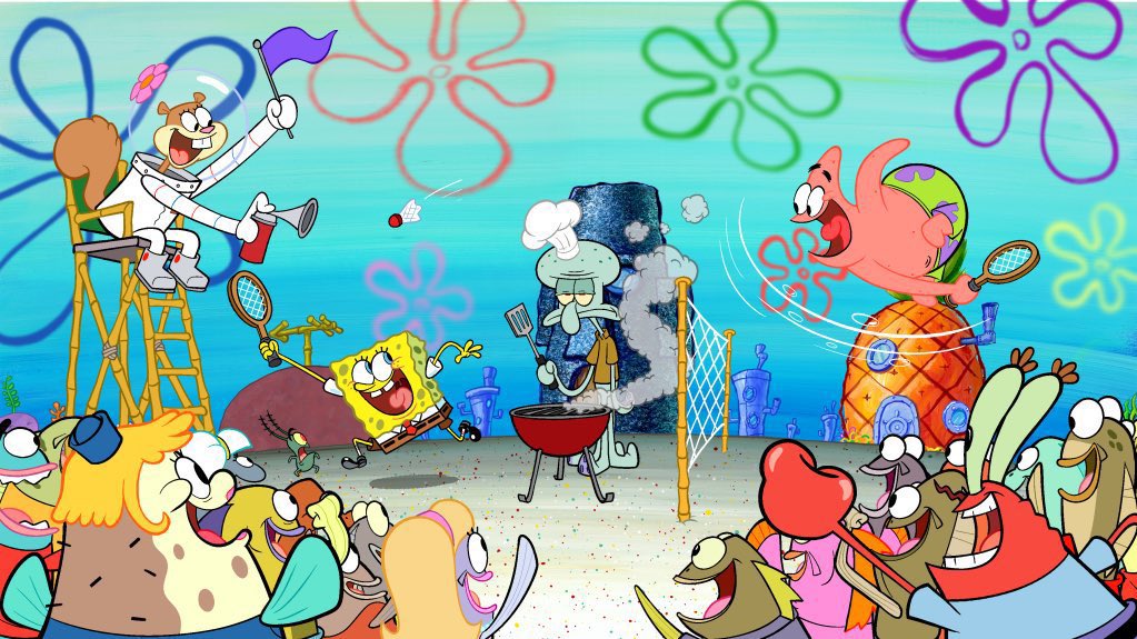 ToonHive's tweet photo. ‘SpongeBob: Order Up’, a never before seen SpongeBob SquarePants short film will play in theaters on July 18th before the new ‘Smurfs’ animated musical movie. https://t.co/gzrv973VHr
