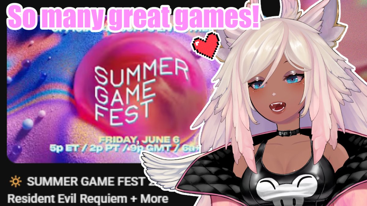 Helleija's tweet image. 🌸 New video is up~!
I reacted to the Summer Game Fest Live and saw some really exciting new games! ✨🤩
Let's check out the newest games together! ⭐️
⭐️Watch here: youtu.be/-vW42hxswfo
#Vtuber #ReactVideo #ComfyChaos #YouTube