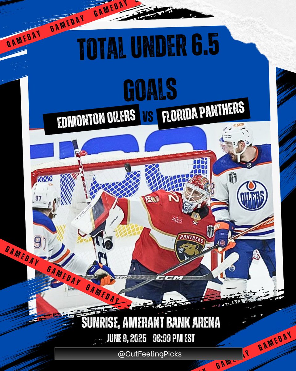 GutFeelingPicks's tweet photo. 🔥 Gut Feeling Pick – NHL
 🏒 Edmonton Oilers/Florida Panthers Under 6.5 Total Goals (-120)
💭 Both these teams have been playing great shut down defense all playoffs and I think that continues tonight. The last game did go over the total but that game had over ten power plays that were called across two periods. At the start of the third, there were no power plays called at  all as the refs tucked their whistle away. I am going to keep running with this play for a while.
📈 The Oilers and Panthers have been playing some great defense which continued into overtime and even OT 2.
Let’s cash a gutsy one 💵
Drop a LIKE if your tailing this bet #GamblingTwitter #Sportsbetting  #FreePicks #GamblingX  #PlayerProps #NHL