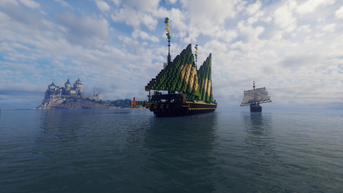 The Tyrell flagship with Roxton in the background