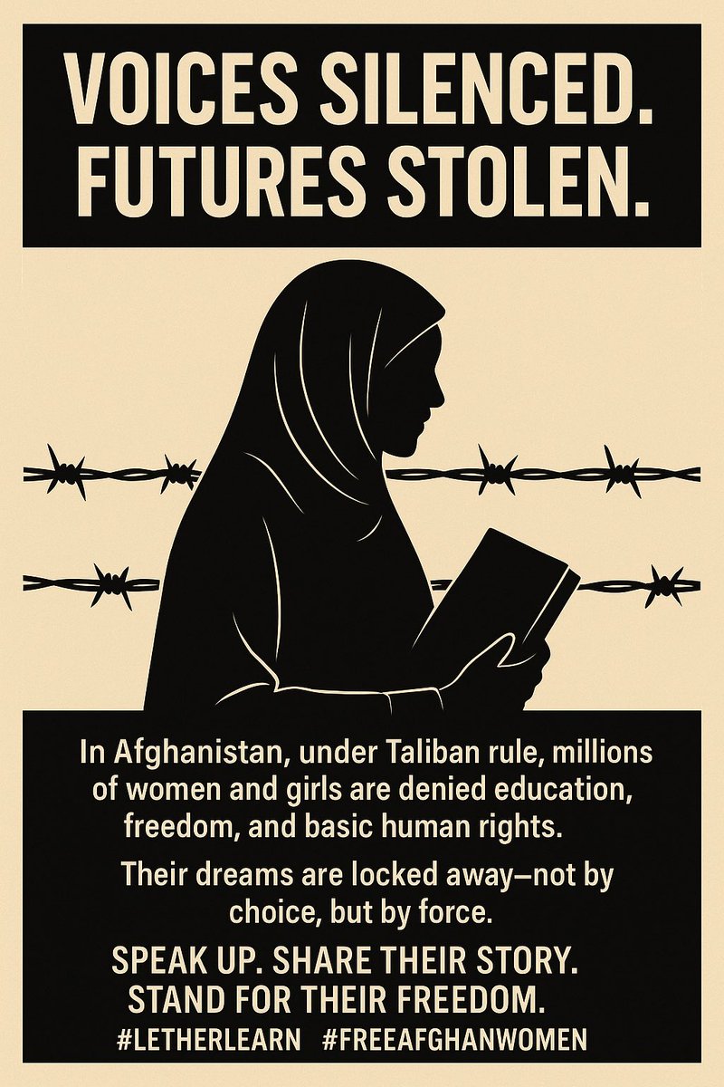 Day :  1361 🏫
Day :    901 🎓
🇦🇫
Afghanistan cannot succeed without its women and girls. And they cannot succeed without access to education.
#LetAfghanGirlsLearn
#RecogniseGenderApartheid
#AsACrimeAgainstHumanity