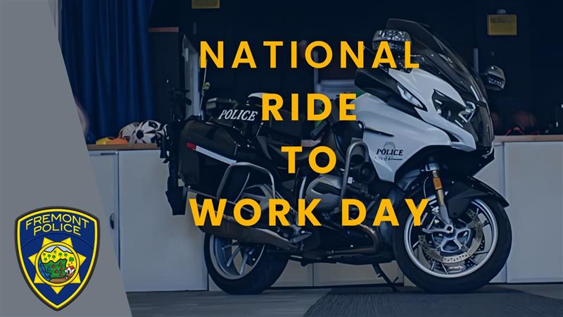 Tomorrow, June 10, is National Ride to Work Day! 
Whether you're on a bike, motorcycle, or any other set of wheels, enjoy the ride! Wear your helmet, stay visible, and follow the rules of the road.