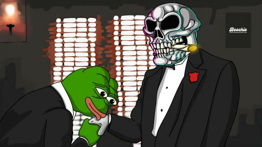 DomajorReminor's tweet image. Don&apos;t miss out on the second #Pepe which is #Boochie who is $Pepe&apos;s skeleton. #Crypto
