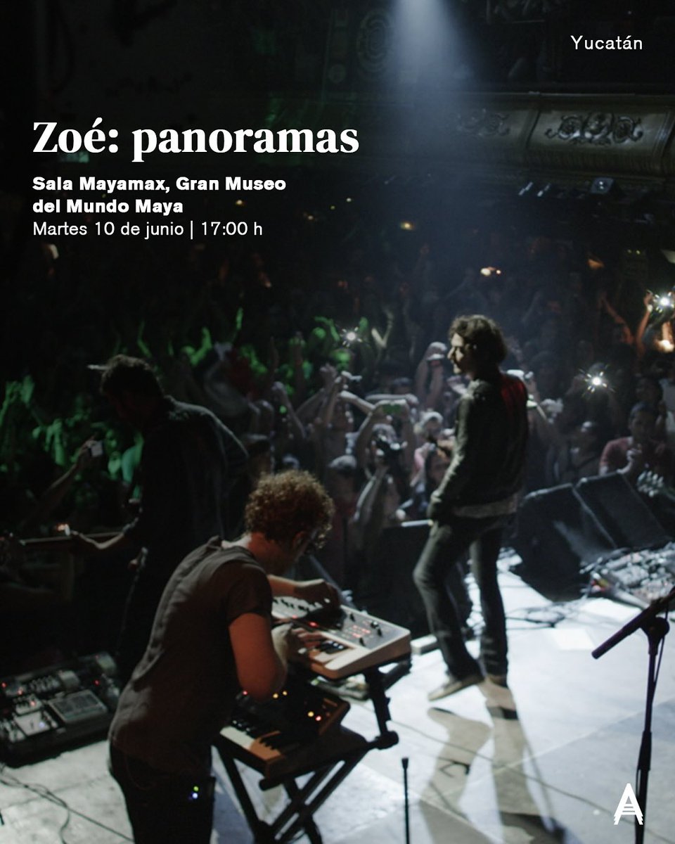 ¡Mérida! Mañana se proyectará Zoé: Panoramas en Sala Mayamax, del Gran Museo del Mundo Maya
#AmbulanteYucatán <a href="/Ambulante/">AMBULANTE</a>