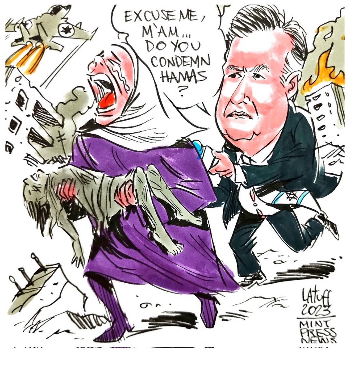 if Greta Thunberg was doing nothing for Gaza except posting, Piers Morgan would call her a performative whiner afraid to take any real action. If she engaged in violent protest, he would call her an evil terrorist. If she does non-violent action like the freedom flotilla, she's