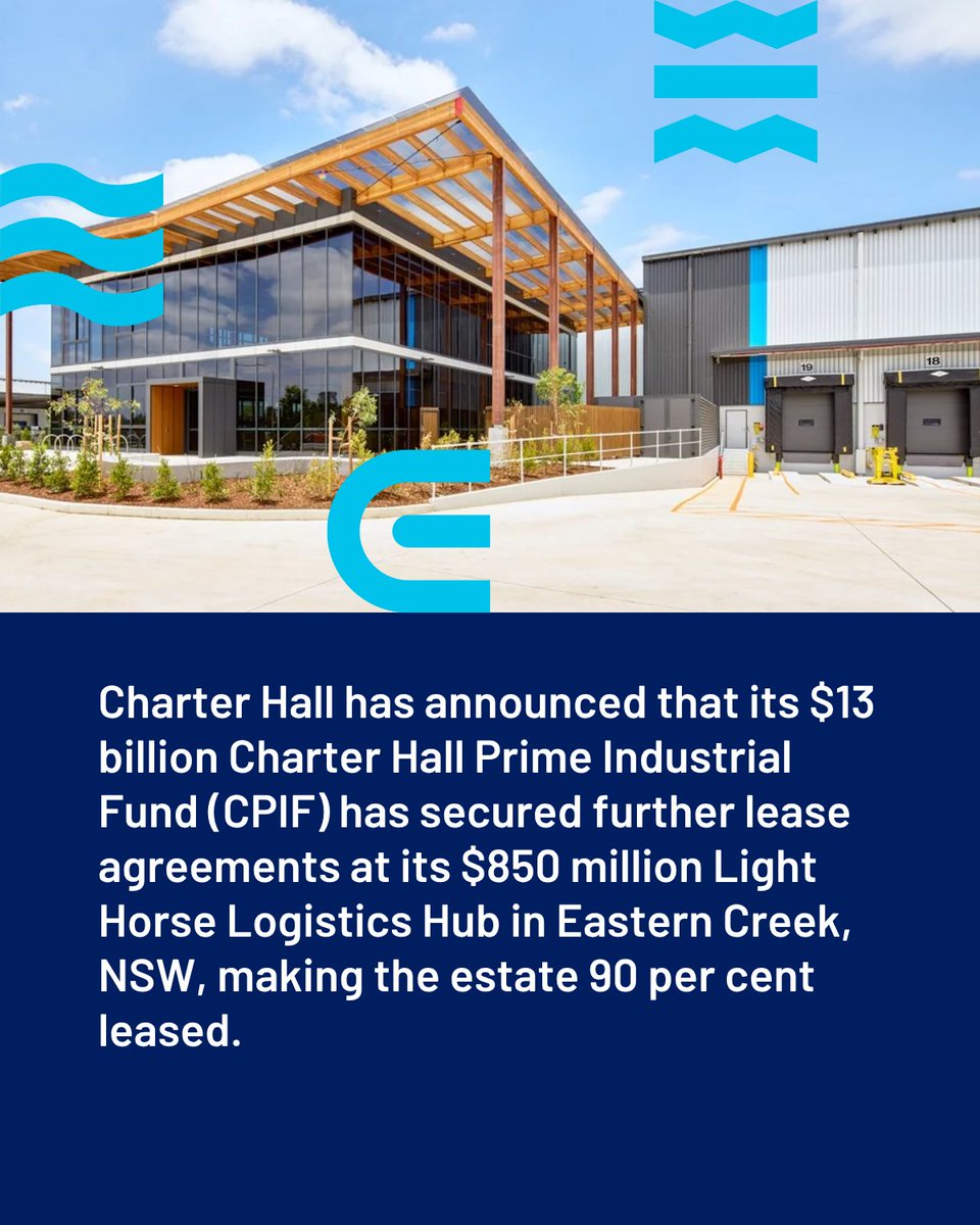 Charter Hall's $850 million Light Horse Logistics Hub in Western Sydney is now 90 per cent leased.

Major tenants Woolworths, HelloFresh, ALDI and Bidfood will now call Light Horse Logistics Hub home.

propertycouncil.com.au/property-austr…

#propertyaustralia