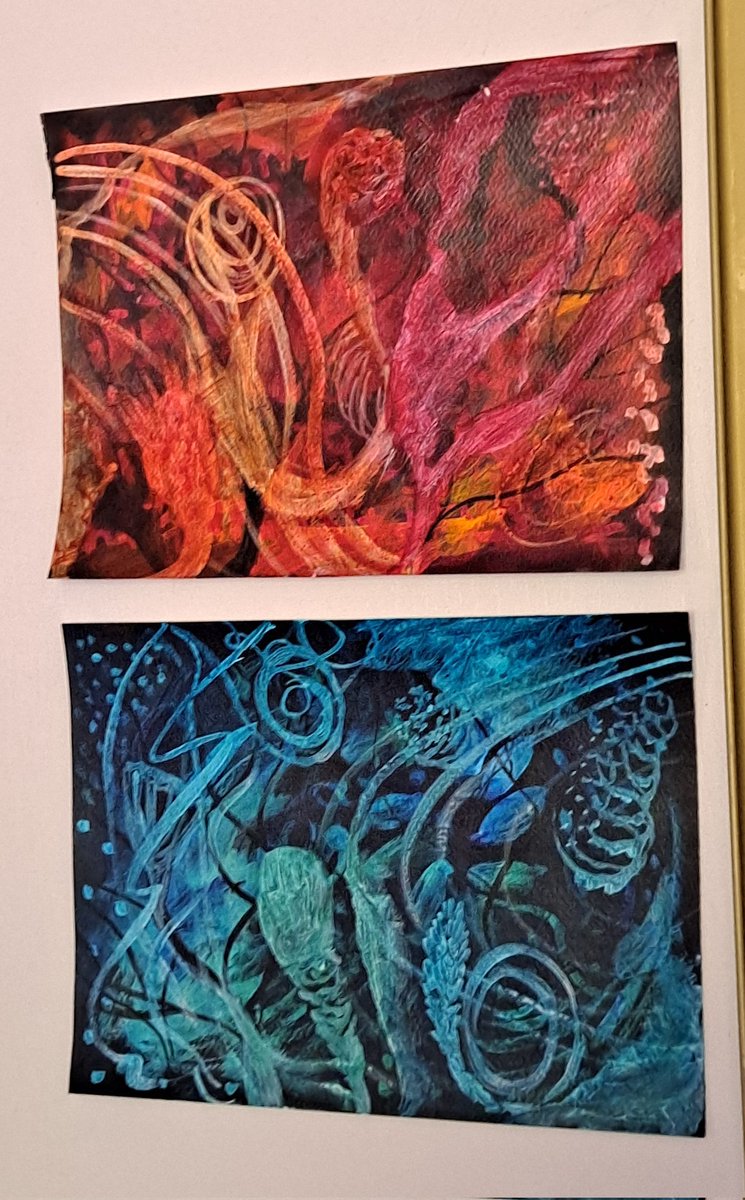 TerrieSchultz13's tweet image. A couple of paintings, a new technique I'm experimenting with