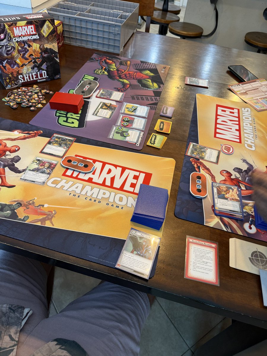 Having a blast diving back into marvel champions over the last week or two. Agents of shield expansion was super fun, now trying the hardest one with Galaxys Most Wanted.