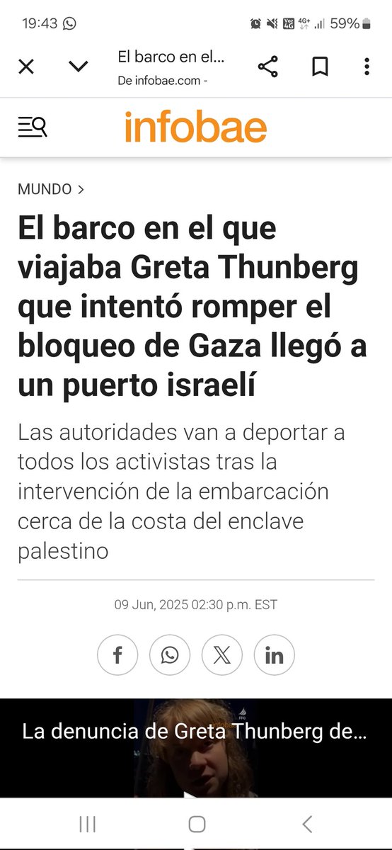 serwisner's tweet photo. @infobae El barco no "llegó a un Puerto israelí", fur abordado ilegalmente por el ejército israelí en aguas internacionales.
@D_mediatica https://t.co/8RE8d6f44q