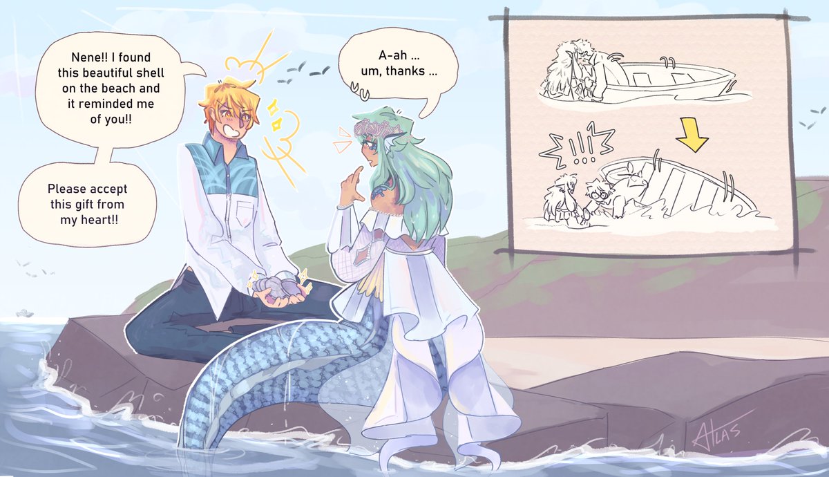 atlasofgalaxies's tweet photo. day 1: nenekasa🐟🐚 #WxSShipWeek https://t.co/hSOCmKBnyv