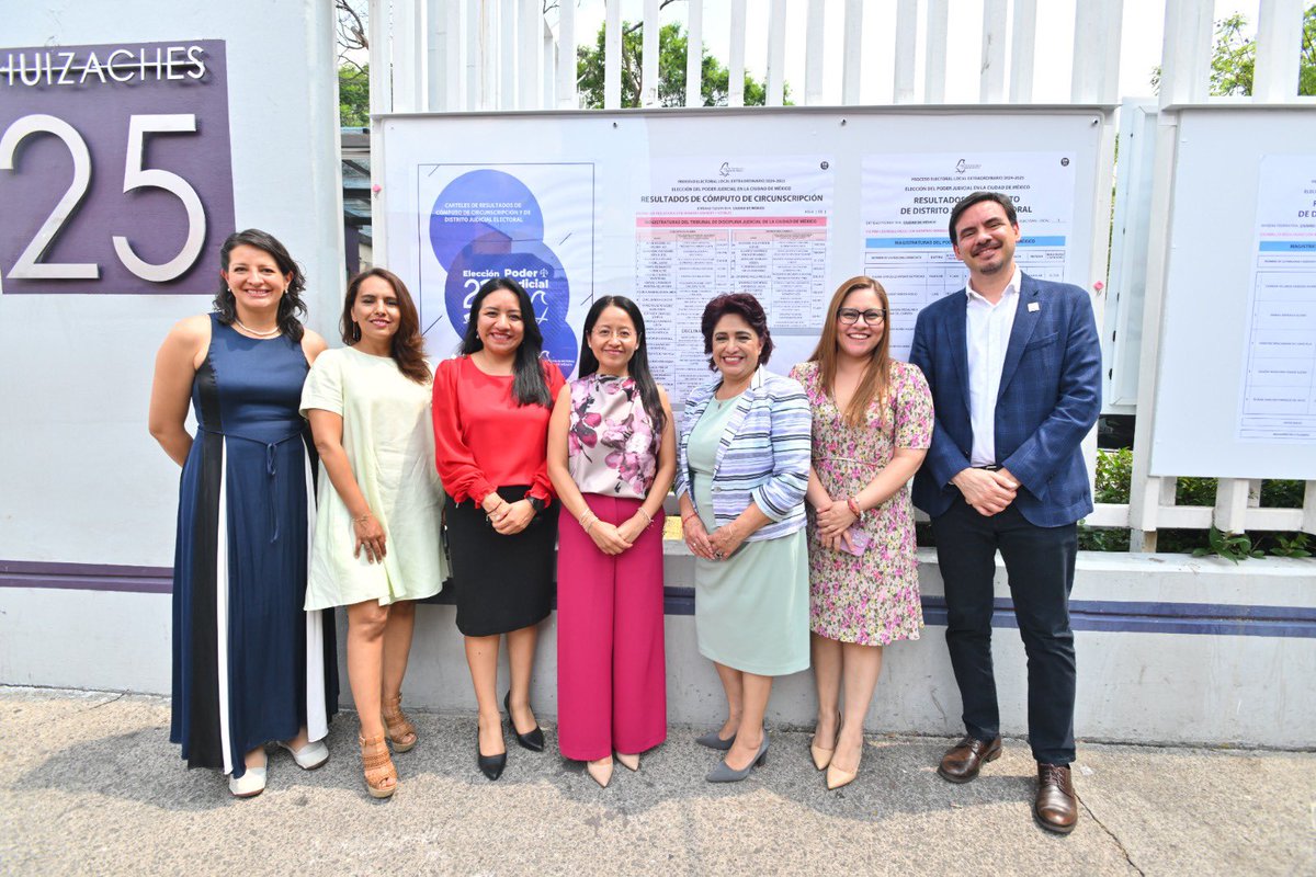 Hoy cumplimos con una etapa clave del Proceso Electoral del Poder Judicial en la CDMX: los cómputos de votos finales de las tres elecciones; Tribunal de Disciplina, Magistraturas y Juzgados.

🗳️ Los cómputos finalizaron antes del plazo legal de 10 días #EleccionJudicial