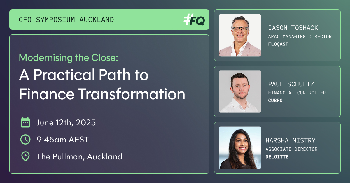 FloQast's tweet image. Modernizing your close is a powerful first step in finance transformation.

Join us June 12 at the CFO Symposium in Auckland for a practical session with FloQast, Cubro, and Deloitte.

📍The Pullman | 9:45am AEST
🔗 nzcfosymposium.co.nz

#CFOsymposium #FloQast