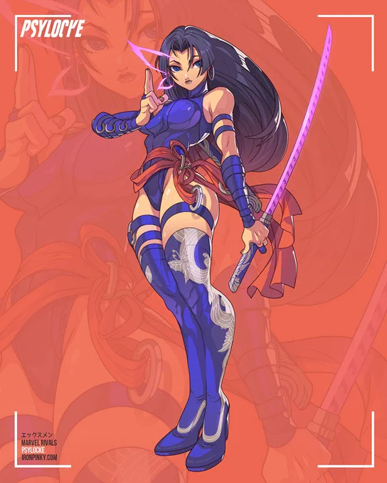 Psylocke! My fav female X-Men character. Had a blast drawing her in her Rivals alt design. I wonder if she'll make it into Tokon #edwinhuang #psylocke #xmen #MarvelRivals