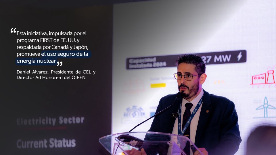 CEL_ElSalvador's tweet photo. El Salvador se convierte por primera vez en anfitrión del Taller de Infraestructura Fundamental para el Uso Responsable de la Tecnología de Reactores Modulares Pequeños para Latinoamérica y El Caribe. 🇸🇻

A través del programa FIRST, respaldado por Canadá, Japón y Corea del Sur, Estados Unidos reconocen el compromiso de El Salvador en el uso responsable de la energía nuclear. ⚛️🤝

Este taller es clave para fortalecer la seguridad, desarrollo y regulación de la energía nuclear, en el que participan otros países de la región como Argentina, Chile, Colombia, Costa Rica, Ecuador, Jamaica, México, Paraguay y Perú. 🌍