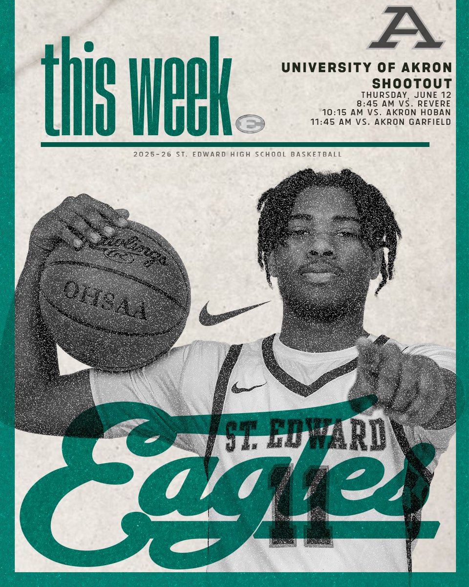 Summer work continues 🏀💼
St. Edward Basketball is headed to the University of Akron this Thursday, June 12 for the Shootout!
📍 8:45 AM – vs. Revere
📍 10:15 AM – vs. Akron Hoban
📍 11:45 AM – vs. Akron Garfield
The grind doesn’t stop #EDSUP #BUILTDIFFERENT