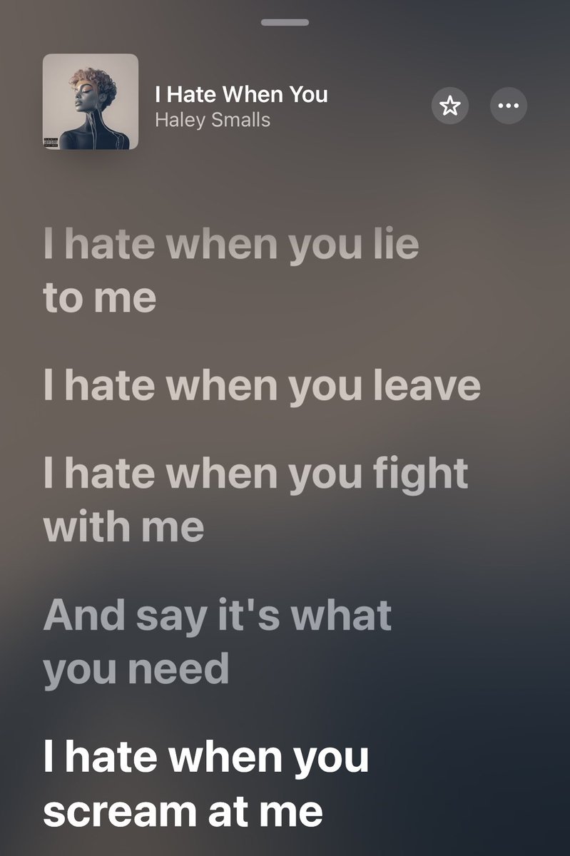 <a href="/HaleySmall/">Haley Smalls</a> ‘’Traitor’’ &amp; ‘‘I Hate When You’’, are beautiful songs, i like the lyrics !!! Hope you shoot a video Haley 🫶🏾🫶🏾