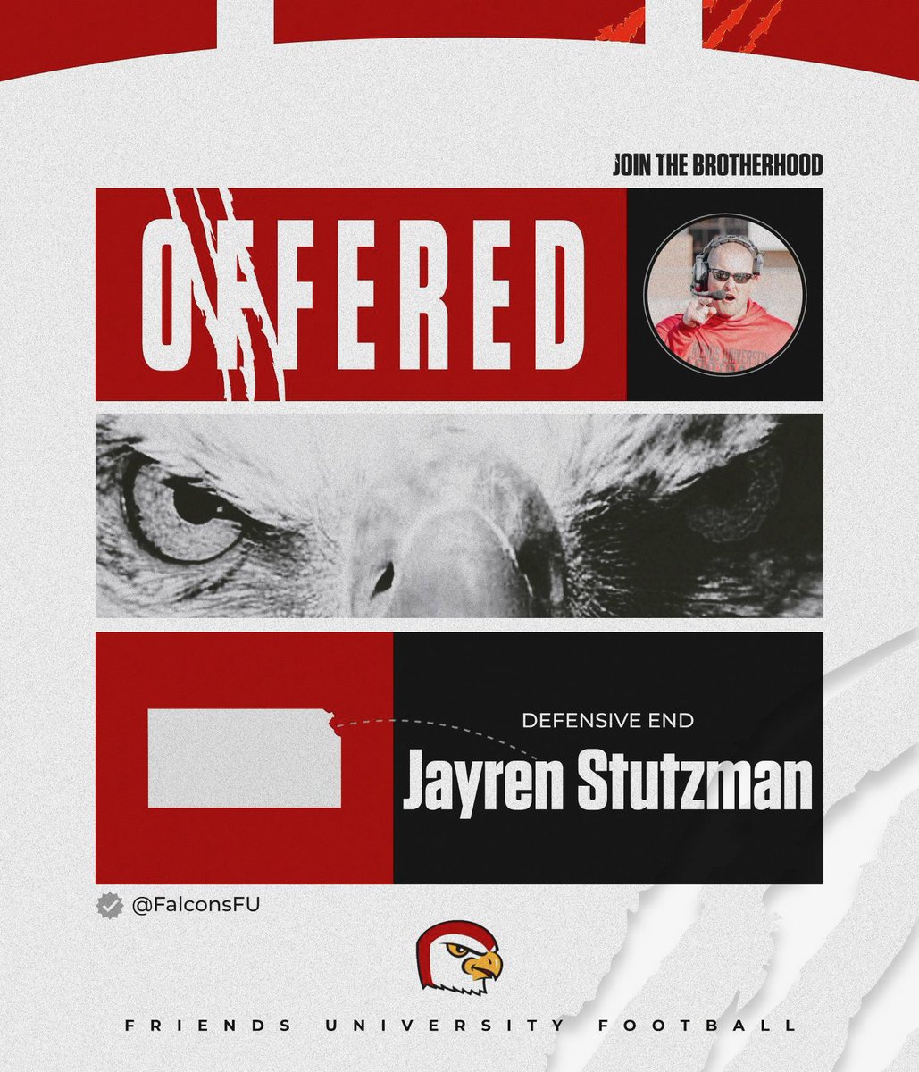 Jayren Stutzman (@jayrenstutzman) on Twitter photo #AGTG after a great conversation with <a href="/CoachKellyFU/">Eric Kelly</a> I am blessed to have received my first offer from Friends U
<a href="/McPhersonHSFB/">McPherson HS Football</a> <a href="/BullpupFootball/">Coach Pav</a> #AGTG after a great conversation with <a href="/CoachKellyFU/">Eric Kelly</a> I am blessed to have received my first offer from Friends U
<a href="/McPhersonHSFB/">McPherson HS Football</a> <a href="/BullpupFootball/">Coach Pav</a>