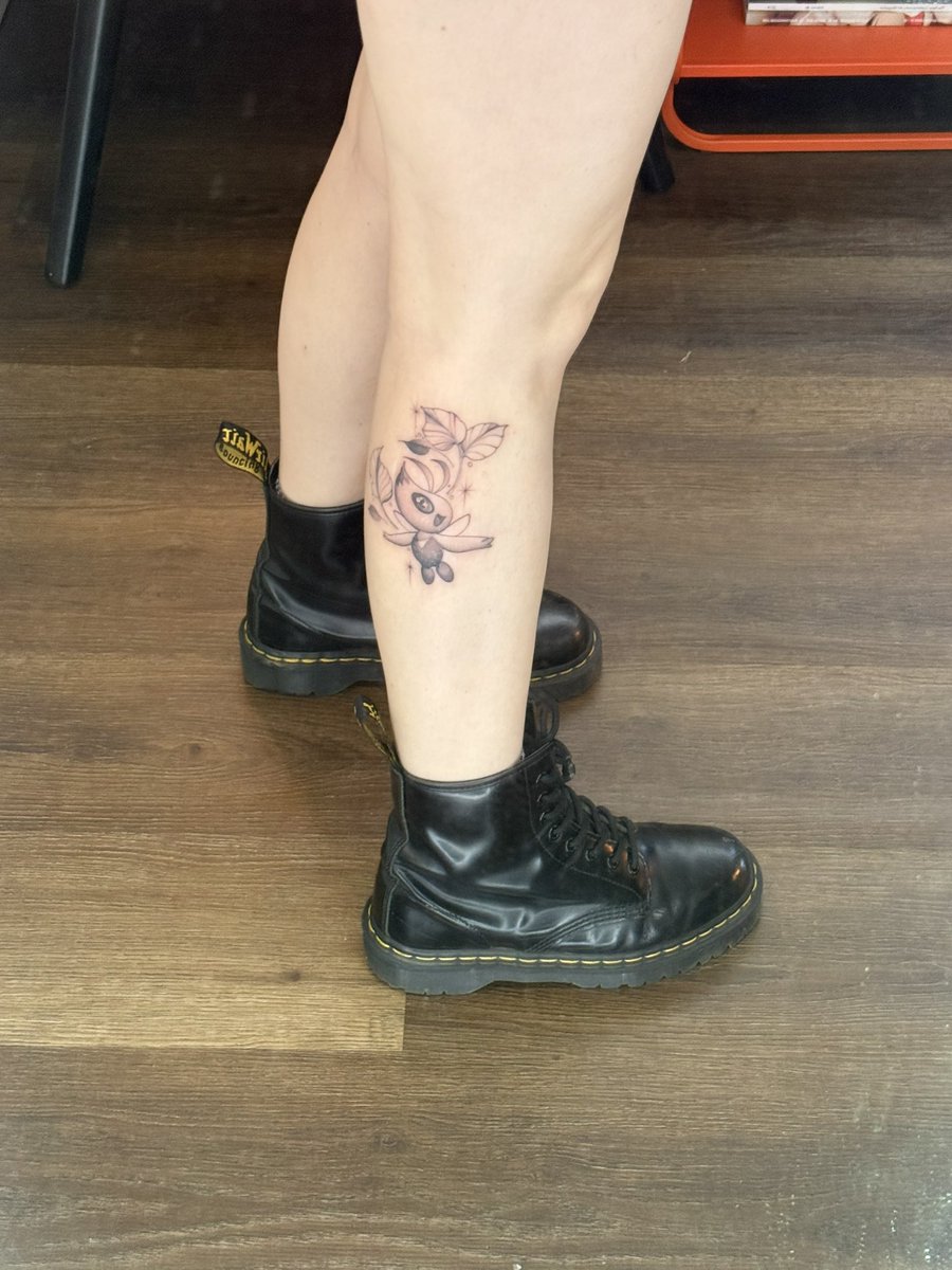 Tachibuns's tweet photo. I got my Celebi tattoo today! 🍃✨ https://t.co/ieuRflLXyW