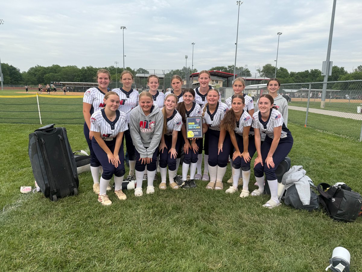 The 14U team finished 3rd in the district tournament.