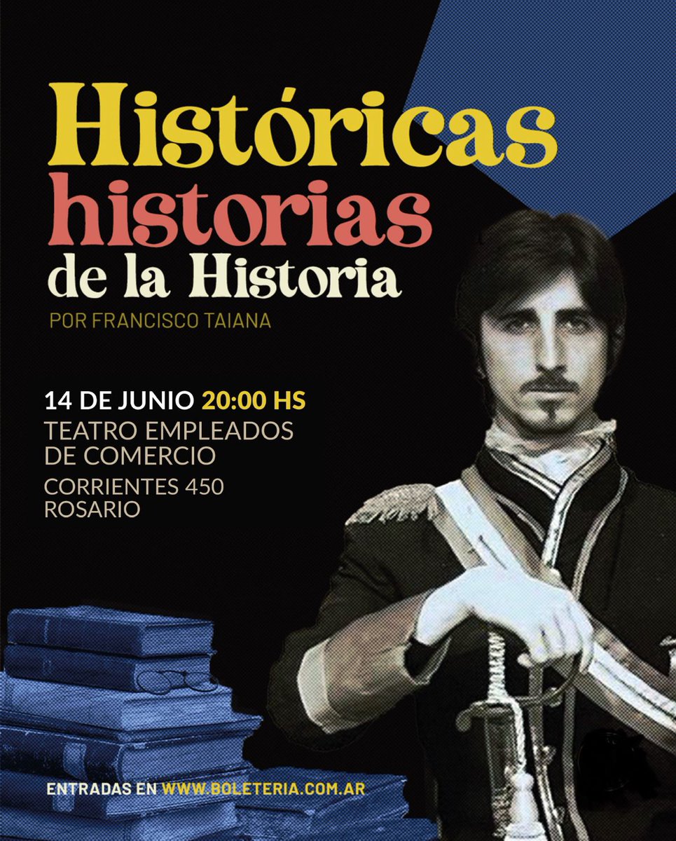 🎭 Charlamos con el historiador Francisco Taiana <a href="/Taiana_Fran/">Francisco Taiana</a> sobre su stand up "Históricas historias de la historia " que el próximo sábado presenta en <a href="/aecrosario/">AEC Rosario</a>