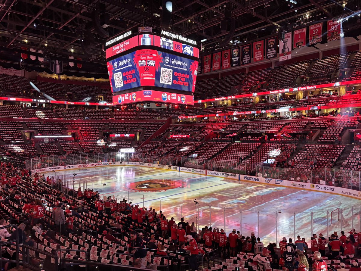 Enemy territory.  Brought the muscle. 

Stanley Cup Final in Florida is ferda Selte boys. 

#LetsGoOilers #HiMom