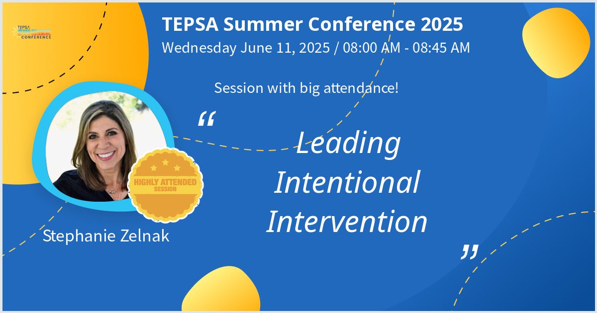 I will give a talk at TEPSA Summer Conference 2025 on Leading Intentional Intervention. Hoping for a great turnout!  - via #Whova event app