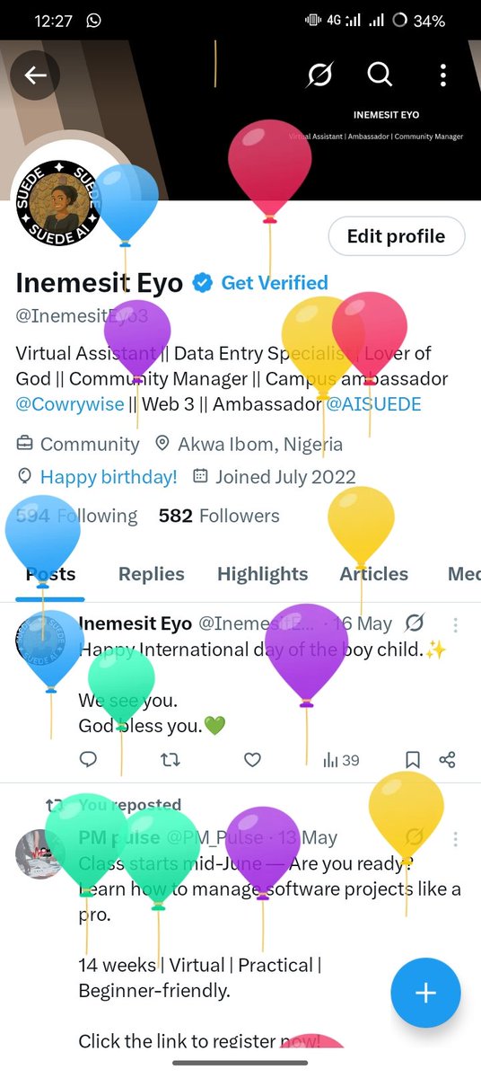 InemesitEyo3's tweet photo. It's my birthday today 💐🥳 

Say a word of prayer for me 🙏❤️ https://t.co/CvyD8ev00c