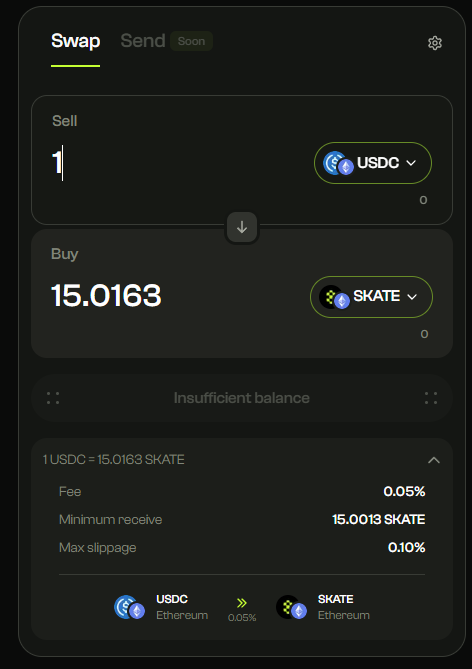 oasispearlstick's tweet photo. Skate AMMμ $SKATE / $USDC νμ΄κ° μΆκ°λλ€μ.
μ§μνλ 체μΈμ Ethereum, Arbitrum, BSC, Solana
κ° μ²΄μΈμΌλ‘ μ°κ²°νμ¬ μ€ν¬λ¦°μ·μ μ°μ΄λ΄€λλ° κ°κ²©μ΄ λμΌνκ² ν΅ν© μ λμ±μ μ 보μ¬μ£Όκ³ μλ κ² κ°μ΅λλ€.
@skate_chain @SkateIntern
#SkateAMM #SkateChain #StatelessApplication #UnifiedLiquidity