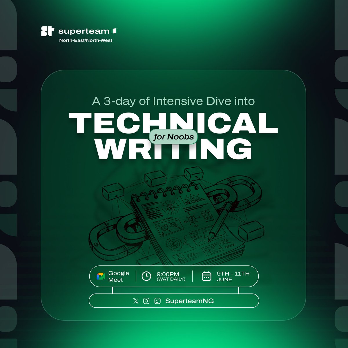 Quick Re-🧢 on the Day 1 of 3-Day Technical Writing Bootcamp For Beginners.

ICYMI 

The camp hosted by <a href="/Ogbuehi_M/">Meeracle</a>
and <a href="/eternal_sammie/">Eternal Sammie | ✍️🛠️🔺💙</a> saw massive attendance numbers.

Mr Meeracle introduced himself and spoke about how the idea was birthed from a phone call.

🧵 👇