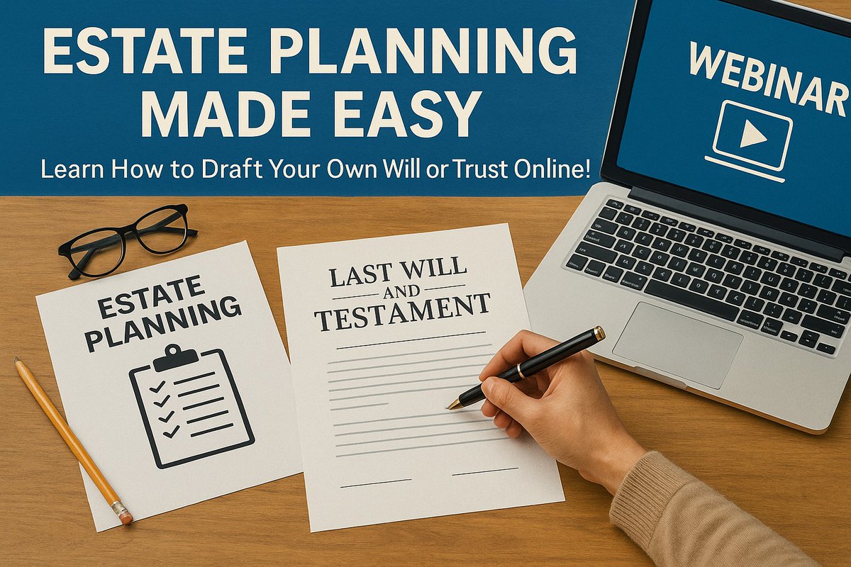 HarpazoMinistry's tweet photo. 🆓FREE ESTATE PLANNING WEBINAR ALERT! 
✅Date: Thursday, June 19, 2025 
🖥️Location: Online (secured site) 
✅Click here to Register:  
        https://t.co/tFdS4cXAxv 
        or copy &amp; paste in your browser.  

#legacy #WillandTrusts #estateplanning https://t.co/26BfZemSW8