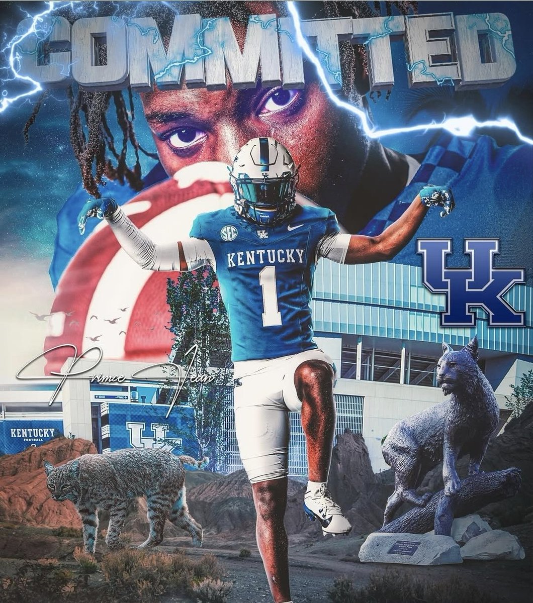 Class of 2026, 3-Star WR, Prince Jean has committed to Kentucky. #BBN 

📸: @cfbrald