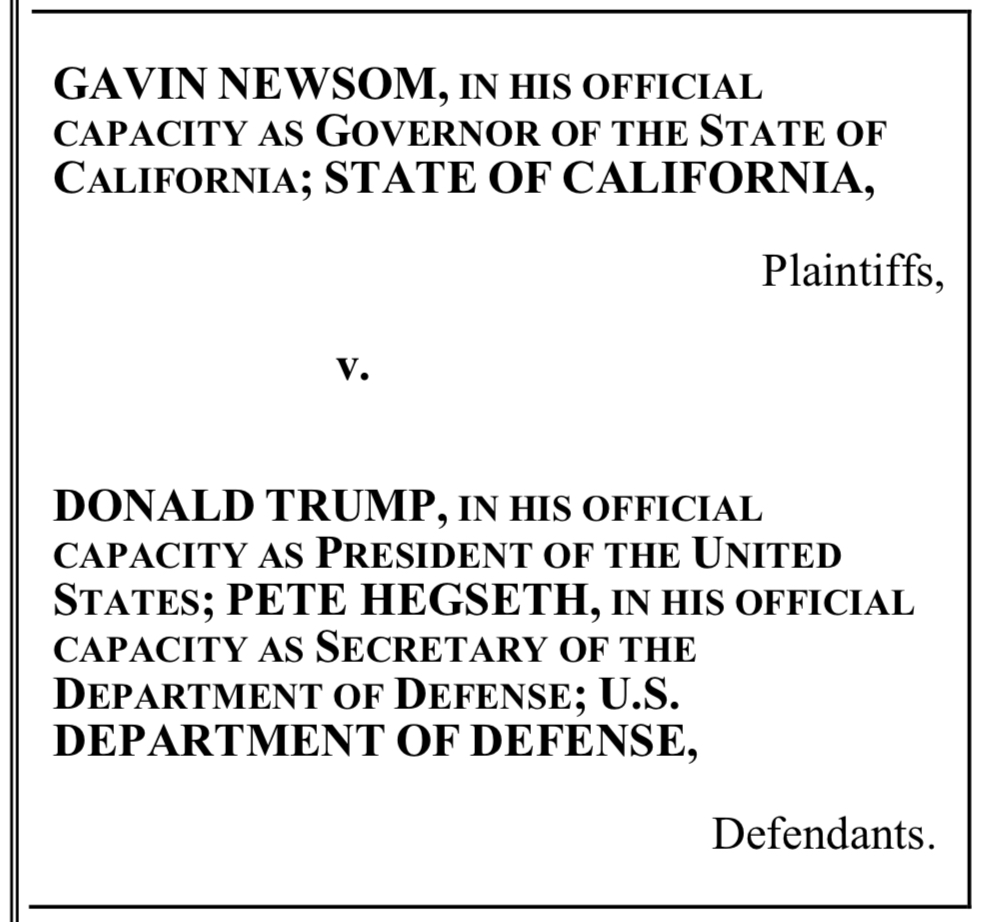 Governor Gavin Newsom (@cagovernor) on Twitter photo As promised <a href="/realDonaldTrump/">Donald J. Trump</a> <a href="/PeteHegseth/">Pete Hegseth</a>.
You have the power to solve this problem immediately. Rescind this order. As promised <a href="/realDonaldTrump/">Donald J. Trump</a> <a href="/PeteHegseth/">Pete Hegseth</a>.
You have the power to solve this problem immediately. Rescind this order.