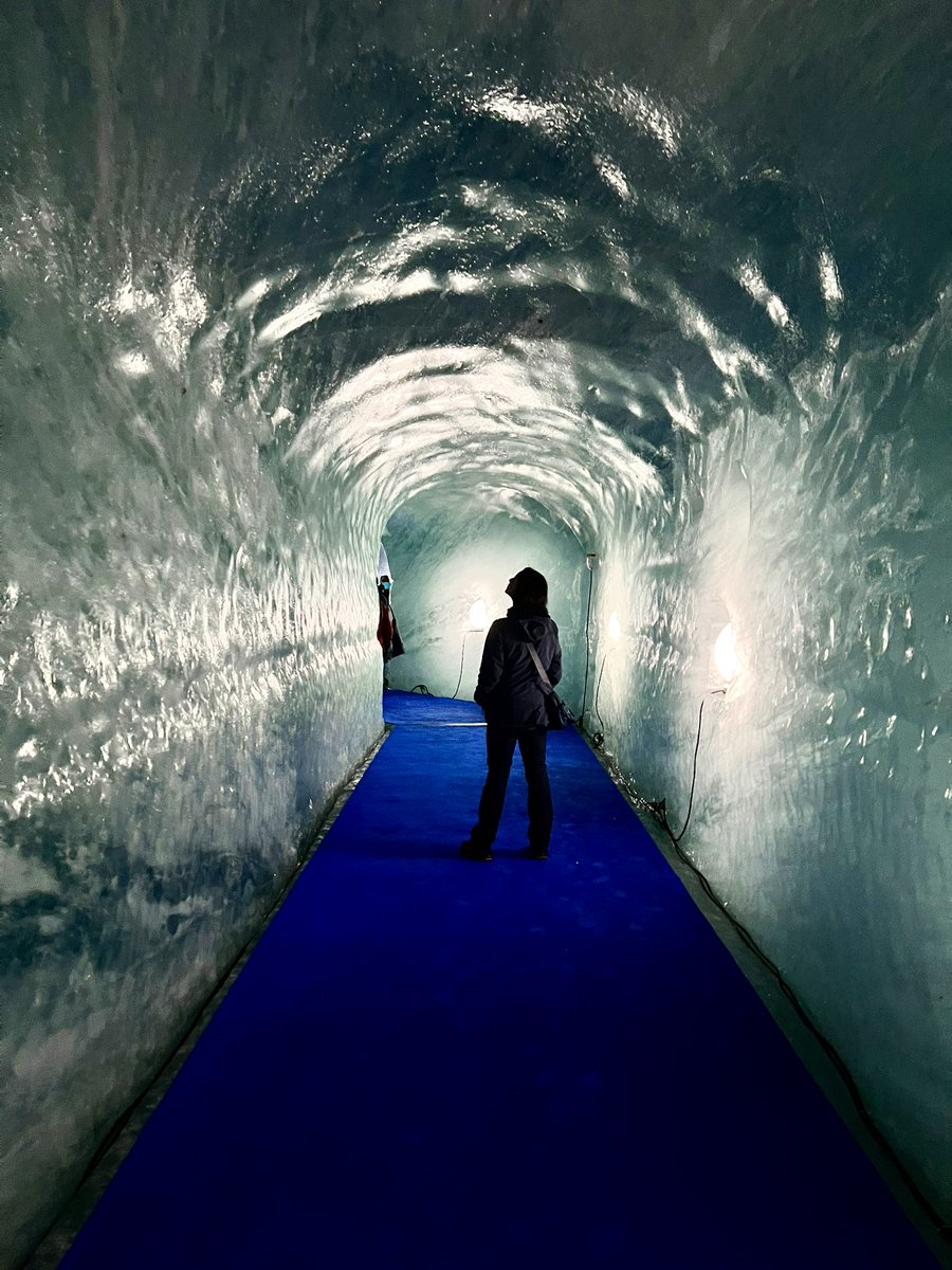 free_style_chef's tweet photo. Did I mention our weekend visit to the ice cave carved into the Mer de Glace Glacier in Chamonix, France?
A 20min adorable little red cogwheel Montenvers train to the top.
It was such a cool experience! ❄️🥶🧊
#icecave #glacier #chamonix https://t.co/yYsqLus96d