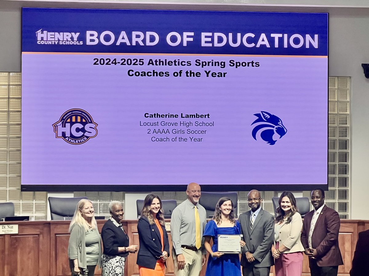 AthleticsHenry's tweet image. Athletic Award &amp;amp; Recognition photos from our June ⁦⁦@HenryCountyBOE⁩ Meeting