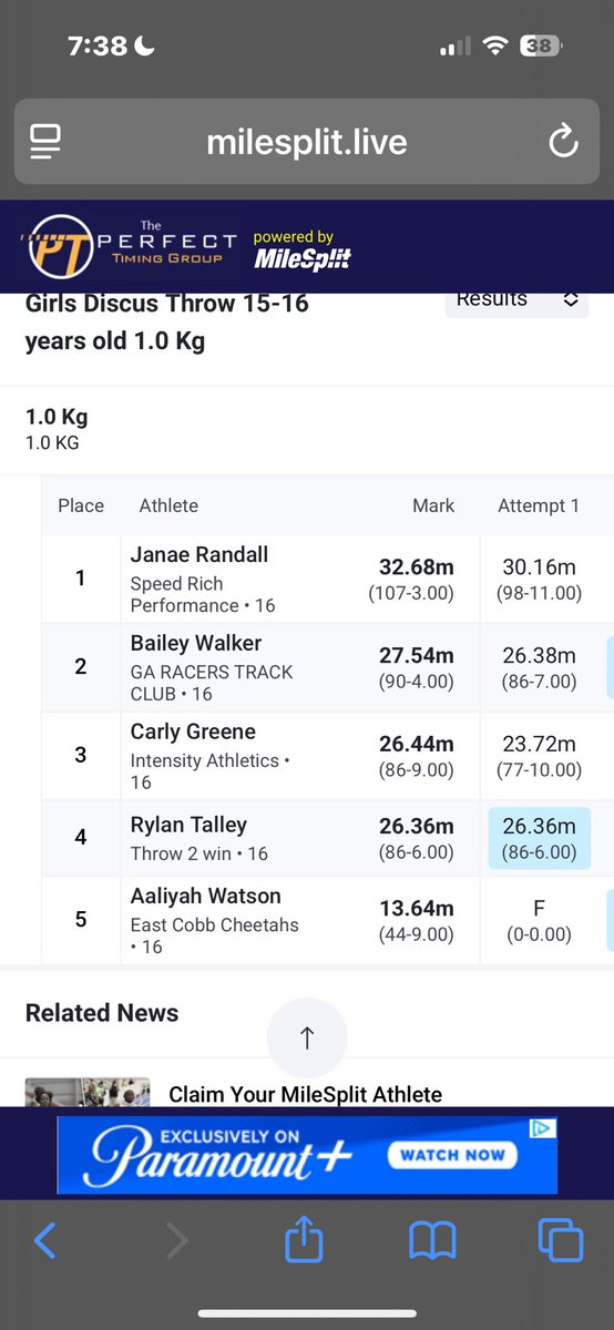 rylan_track2009's tweet photo. Excited to share that I placed 1st in the state of GA for javelin and 4th for discus! Not my best day for discus due to an injury, but i’m eager to continue to work and grow as the season progresses! #throwing #trackandfield #field #javelin #discus #uncommited27 #statechamp https://t.co/uu0UkrU8vG