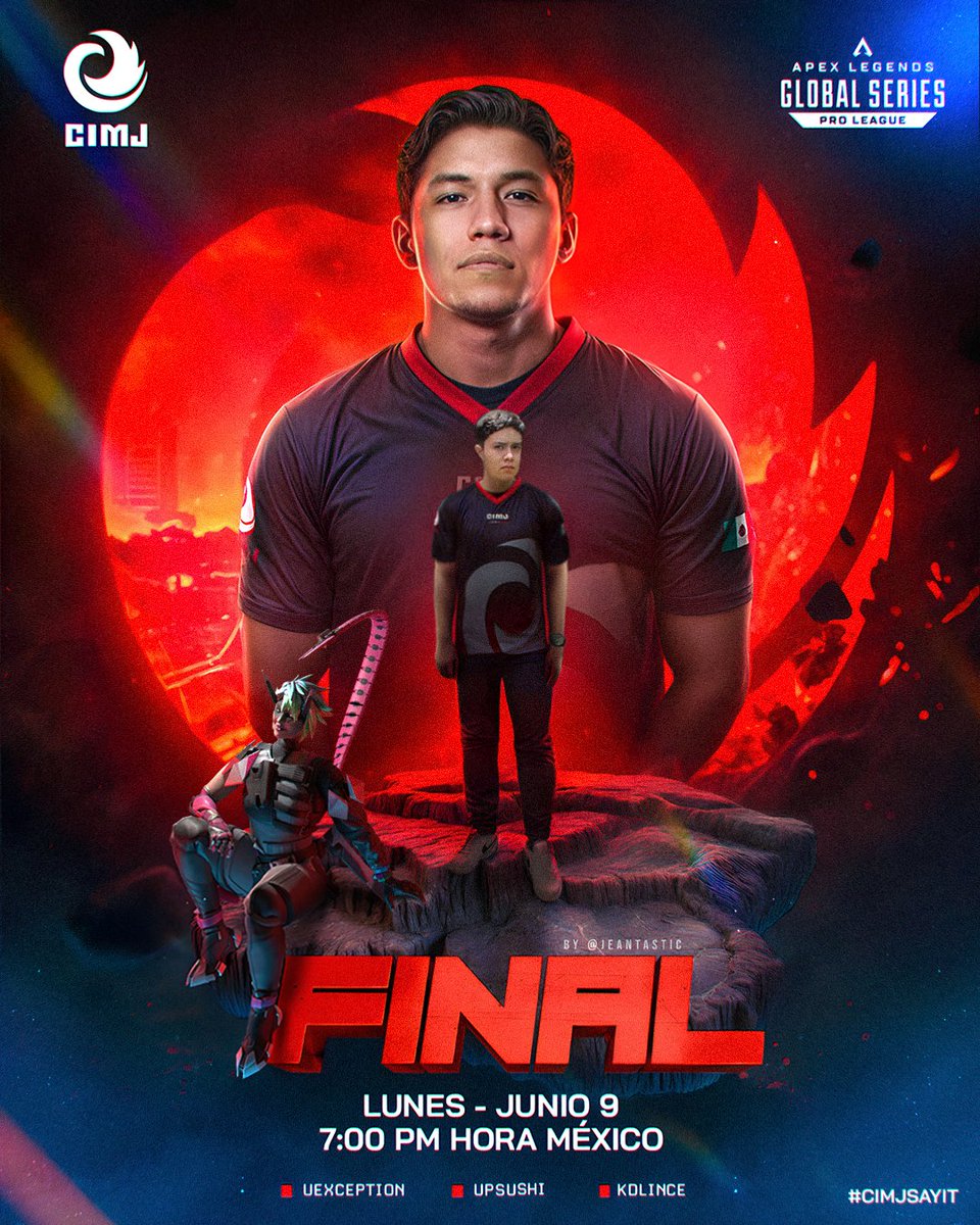 CIMJ eSports (@cimjesports) on Twitter photo HOY CIMJ JUEGA LA FINAL DE LA ALGS CC#4 🏆
Felicitamos a nuestros jugadores <a href="/UpSushiTV/">Mauricio</a> <a href="/uException_/">uException</a> y al jugador de <a href="/Oficial_TSS/">Team Super Saiyans</a> @Kdlince, han tenido grandes resultados asegurando por mucho su cupo a la Pro League Qualifier. 🎉
¡Vamos con todo! 🔥 HOY CIMJ JUEGA LA FINAL DE LA ALGS CC#4 🏆
Felicitamos a nuestros jugadores <a href="/UpSushiTV/">Mauricio</a> <a href="/uException_/">uException</a> y al jugador de <a href="/Oficial_TSS/">Team Super Saiyans</a> @Kdlince, han tenido grandes resultados asegurando por mucho su cupo a la Pro League Qualifier. 🎉
¡Vamos con todo! 🔥