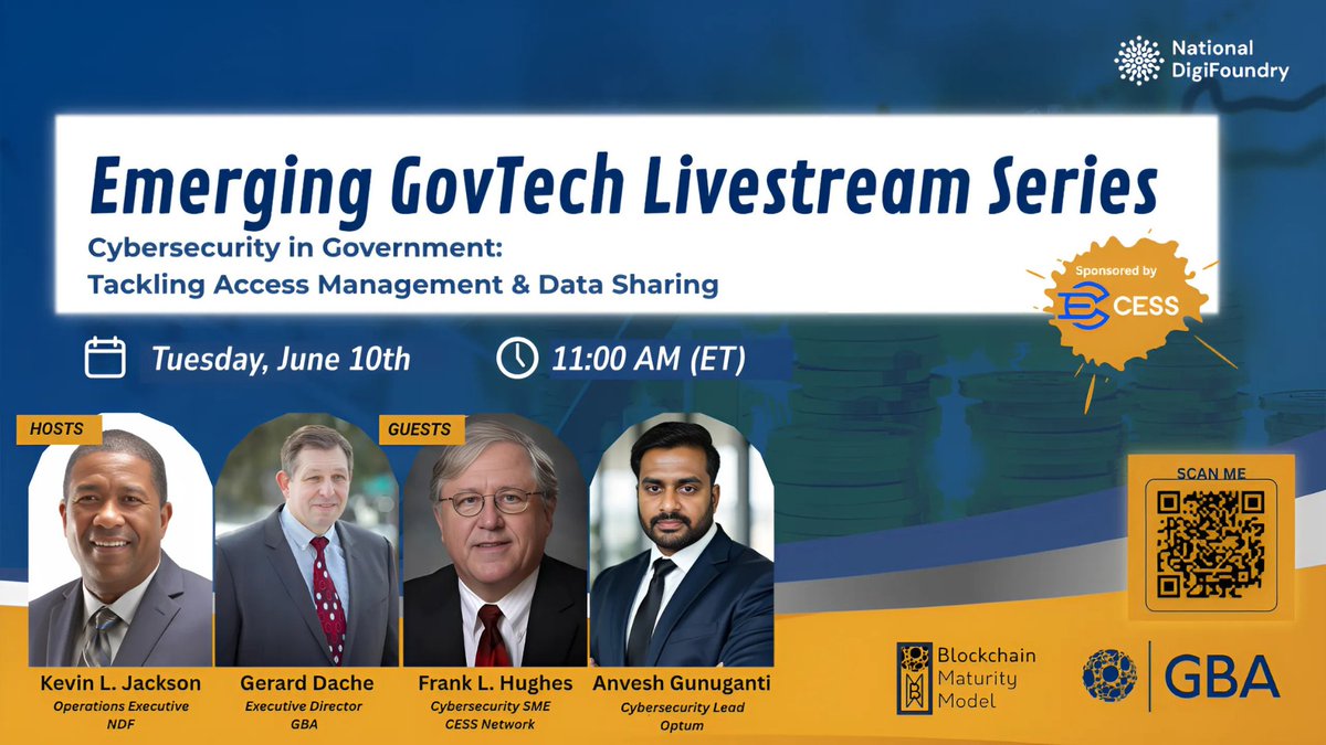 Government Blockchain Association (@gbaglobal) on Twitter photo Join the Live Event: ๐๐๐ฏ๐ฒ๐ฟ๐๐ฒ๐ฐ๐๐ฟ๐ถ๐๐ ๐ถ๐ป ๐๐ผ๐๐ฒ๐ฟ๐ป๐บ๐ฒ๐ป๐ ๐ถ๐ ๐๐ฎ๐ฐ๐ธ๐น๐ถ๐ป๐ด ๐ฎ๐ฐ๐ฐ๐ฒ๐๐ ๐บ๐ฎ๐ป๐ฎ๐ด๐ฒ๐บ๐ฒ๐ป๐ ๐ฎ๐ป๐ฑ ๐ฑ๐ฎ๐๐ฎ ๐๐ต๐ฎ๐ฟ๐ถ๐ป๐ด.
Click for details:
linkedin.com/posts/gbaglobaโฆ
#GovTech #Cybersecurity #GBA #BMM Join the Live Event: ๐๐๐ฏ๐ฒ๐ฟ๐๐ฒ๐ฐ๐๐ฟ๐ถ๐๐ ๐ถ๐ป ๐๐ผ๐๐ฒ๐ฟ๐ป๐บ๐ฒ๐ป๐ ๐ถ๐ ๐๐ฎ๐ฐ๐ธ๐น๐ถ๐ป๐ด ๐ฎ๐ฐ๐ฐ๐ฒ๐๐ ๐บ๐ฎ๐ป๐ฎ๐ด๐ฒ๐บ๐ฒ๐ป๐ ๐ฎ๐ป๐ฑ ๐ฑ๐ฎ๐๐ฎ ๐๐ต๐ฎ๐ฟ๐ถ๐ป๐ด.
Click for details:
linkedin.com/posts/gbaglobaโฆ
#GovTech #Cybersecurity #GBA #BMM