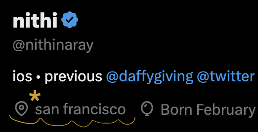 nithinaray's tweet photo. location update 😌 nyc → sf

who should I meet in sf (or south bay)? I care about fintech + AI, HCI, mobile, design 👋🏽 among other things like finding the best coffee 🫡 https://t.co/r6vOtHqgSb