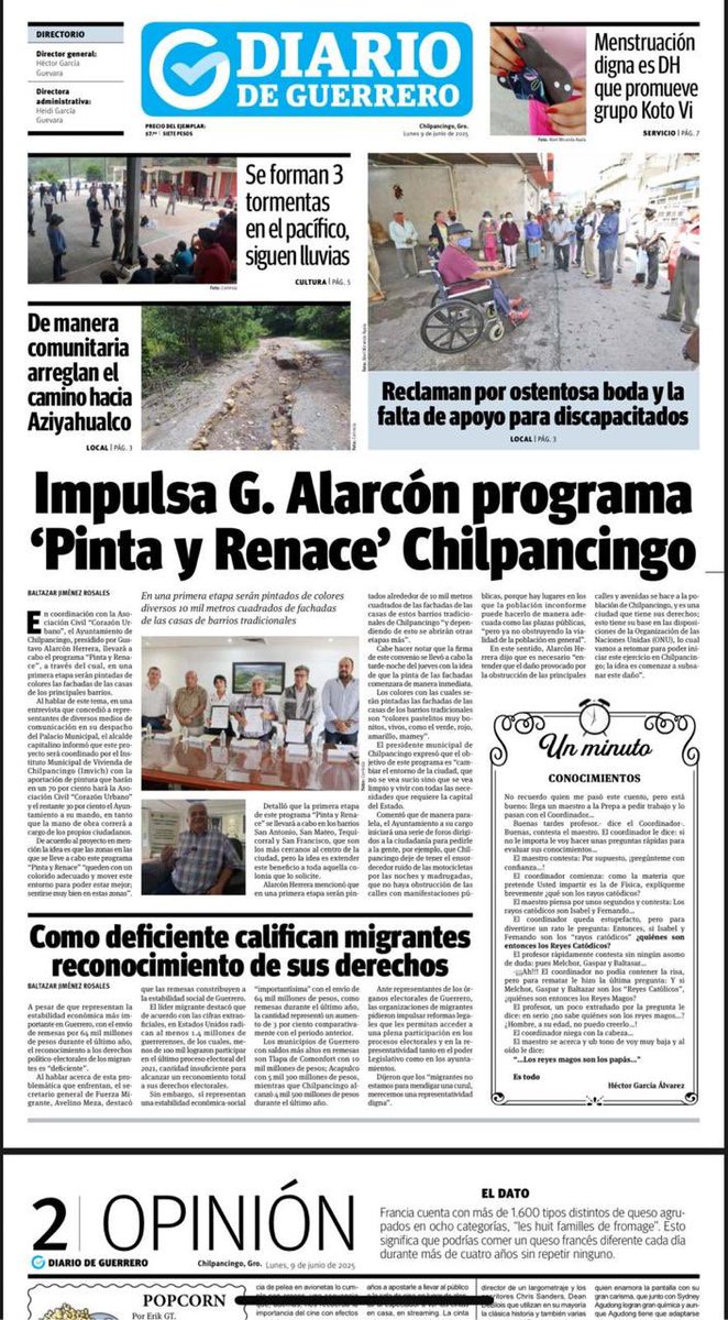 🗞️ El @DiariodeGro destaca la firma del convenio “Pinta y Renace” entre Corazón Urbano A.C. y @Gob_Chilpancingo.
Transformar fachadas es solo el inicio: construimos comunidad y esperanza.
🎨 #ChilpancingoRenace #CorazónUrbano