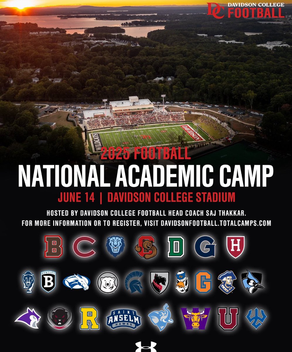 I will be attending <a href="/DavidsonFB/">Davidson Football</a> National Academic Camp this Saturday!!! <a href="/CoachLeeBax/">CoachBax</a> <a href="/COACHJACKSON336/">Coach Jack</a>
<a href="/MrJLSlater_1914/">James Slater</a> <a href="/OfficialBLSfb/">Ben L. Smith Football</a> <a href="/Coach_Thakkar/">Saj Thakkar</a> <a href="/bryce_pm/">Bryce Perry-Martin</a>