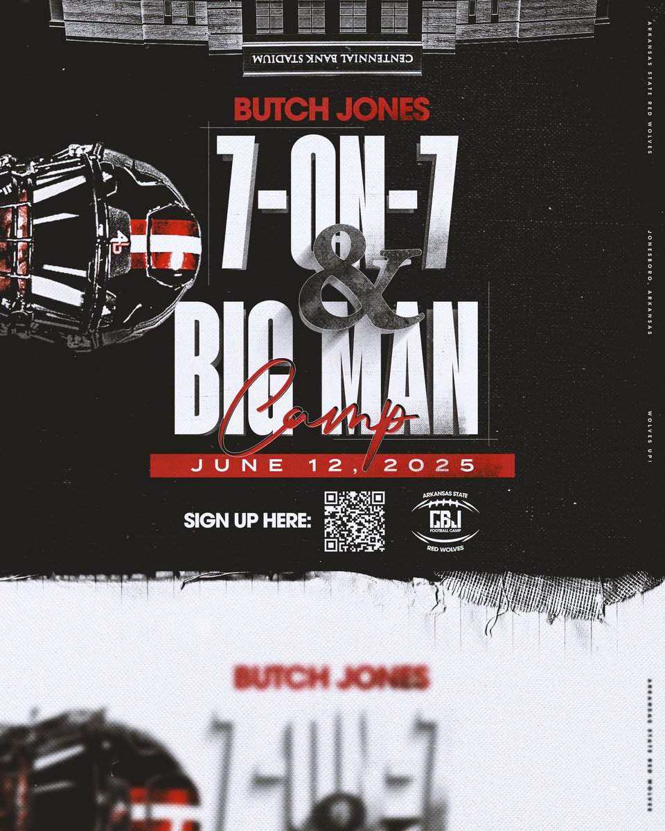 Nick Grimes (@coachnickgrimes) on Twitter photo Big men lead the way!! Still have a few spots for our OL/DL camp. Come train, learn, and watch some film with the <a href="/AStateFB/">Arkansas State Football</a> staff! #WolvesUp Big men lead the way!! Still have a few spots for our OL/DL camp. Come train, learn, and watch some film with the <a href="/AStateFB/">Arkansas State Football</a> staff! #WolvesUp