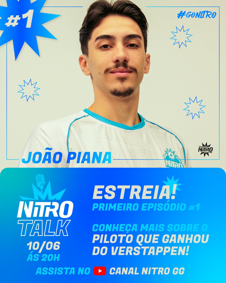 AMANHÃ ÀS 20H NO CANAL DO YT DA NITRO GG! 🔥💥

Estreia do primeiro episódio do NITRO TALK, e o primeiro convidado não podia ser diferente, @joaopiana!

Conheça mais sobre a sua história, sua carreira e como ele venceu o Max Verstappen no simulador! 😉💥

Deixem nos comentários