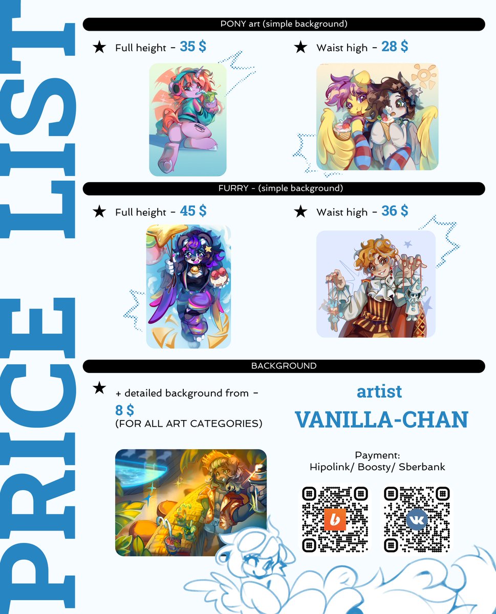 Vanilla_Pie_2's tweet image. updated the price list!
.
.
.
#mlp #mlpart #brony #pony #ArtistOnX #digitalart #digitalartist #Commissions