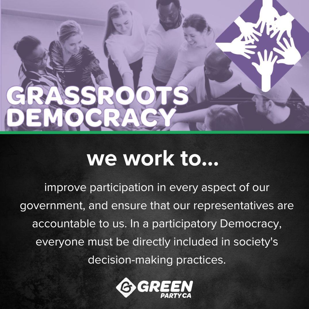 DEMOCRACY: from the Greek words "demos", meaning people, and "kratos" meaning power.
Today, those most affected by politicians decisions and policies and laws have NO say in those decisions.
Let's fight for a #SystemChange that puts power back in people's hands
#GreenParty