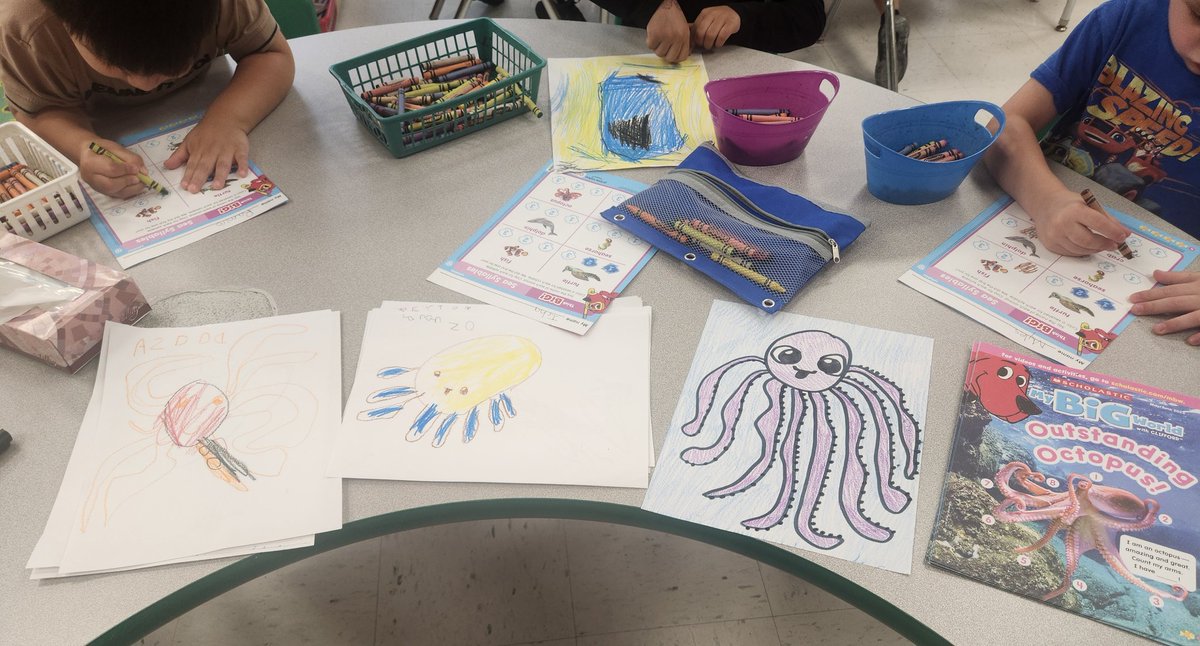 Lots of fun learning about octopuses today and drawing our own!
It's been an INK-CREDIBLE school year! 🐙😊