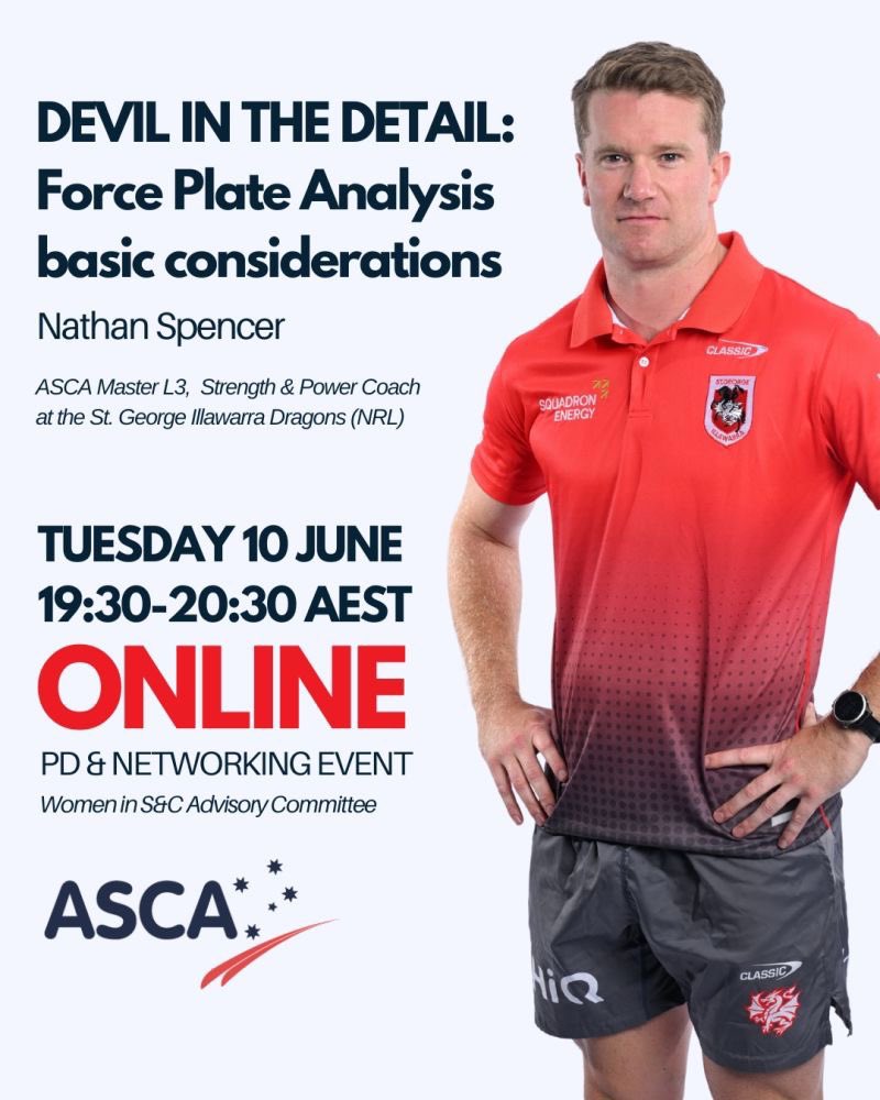 It’s on tonight - Force plate analysis with Nathan Spencer and the WAC - Registrations close at 2 PM AEST today, Tuesday 10 June. Register here  strengthandconditioning.org/workshops/2506…