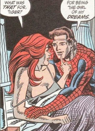 TheCorporal5's tweet photo. Happy 38th Anniversary to the greatest couple ever, Peter Parker and Mary Jane Watson! Their marriage and love will last forever. https://t.co/A8hzy8MgiR